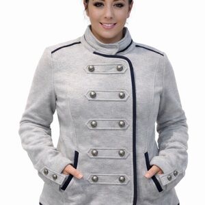 Women's Gray Military Style Jacket
